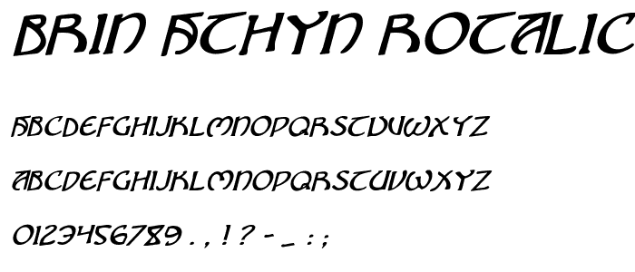 Brin Athyn Rotalic font